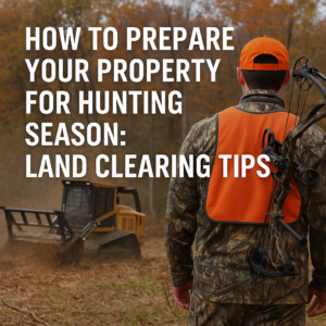 Hunter watching a forestry mulcher prepare his land